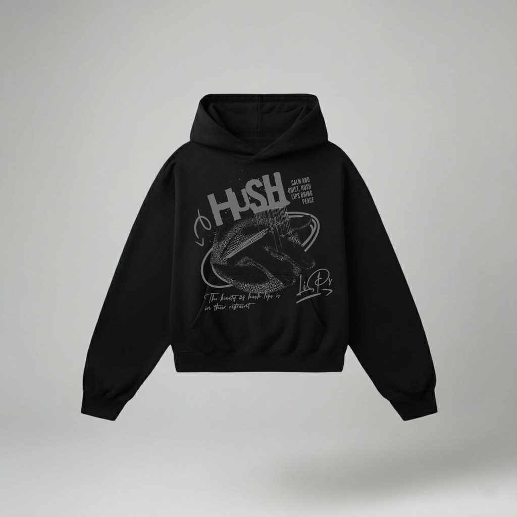 HUSH Lips Graphic Hoodie