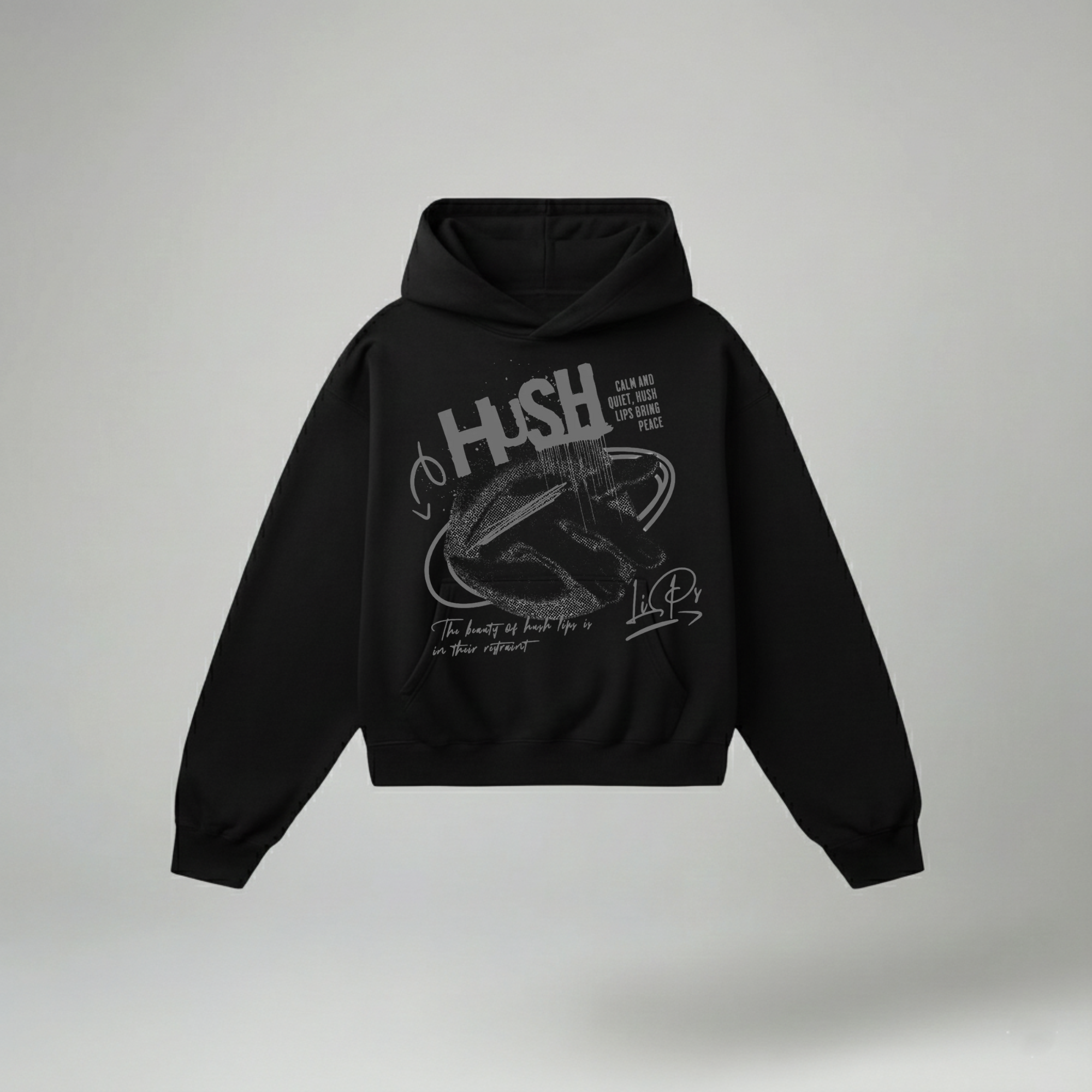 HUSH Lips Graphic Hoodie
