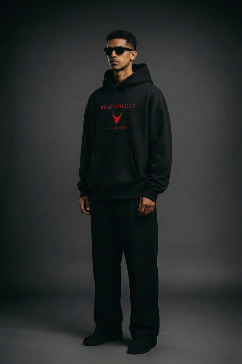 BRATOOLOGY / GONE DARK' Devil Skull Hoodie