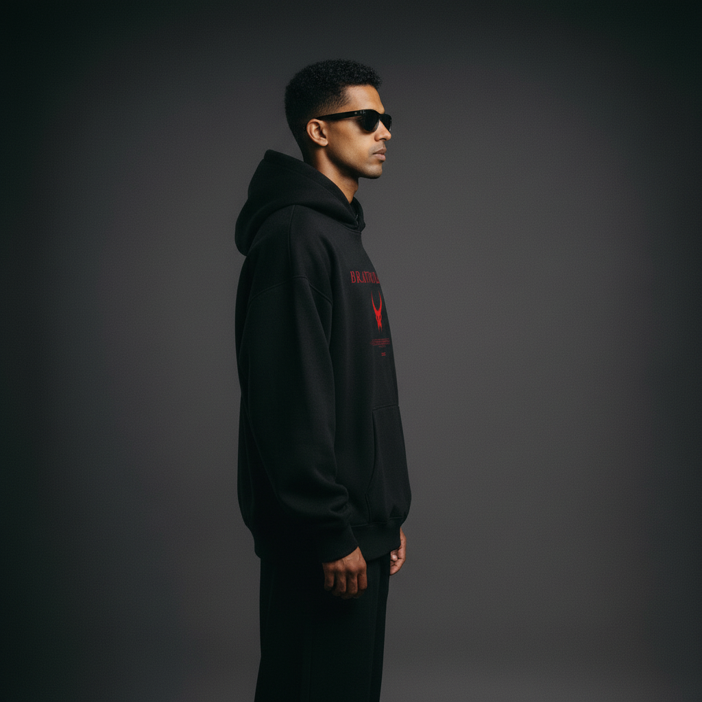 BRATOOLOGY / GONE DARK' Devil Skull Hoodie