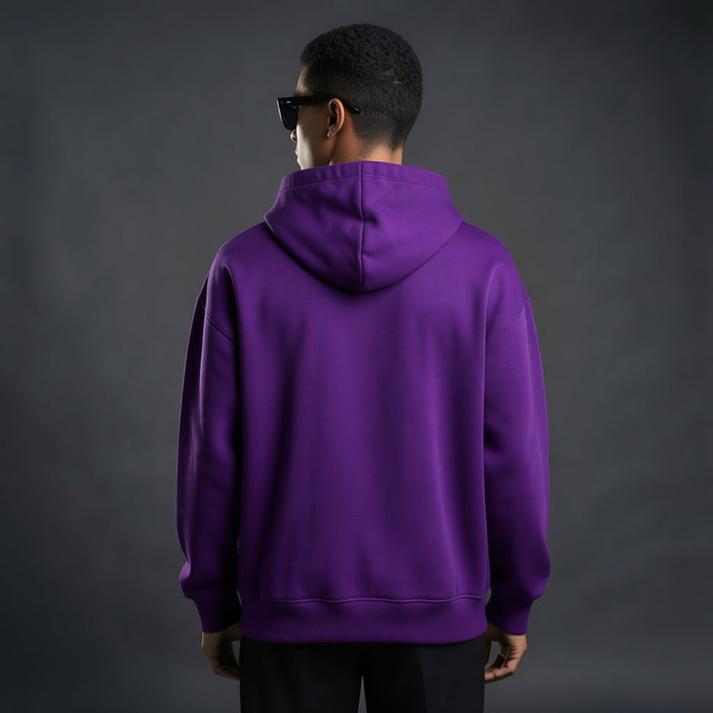 Bare Code Royal Purple Oversize Hoodie