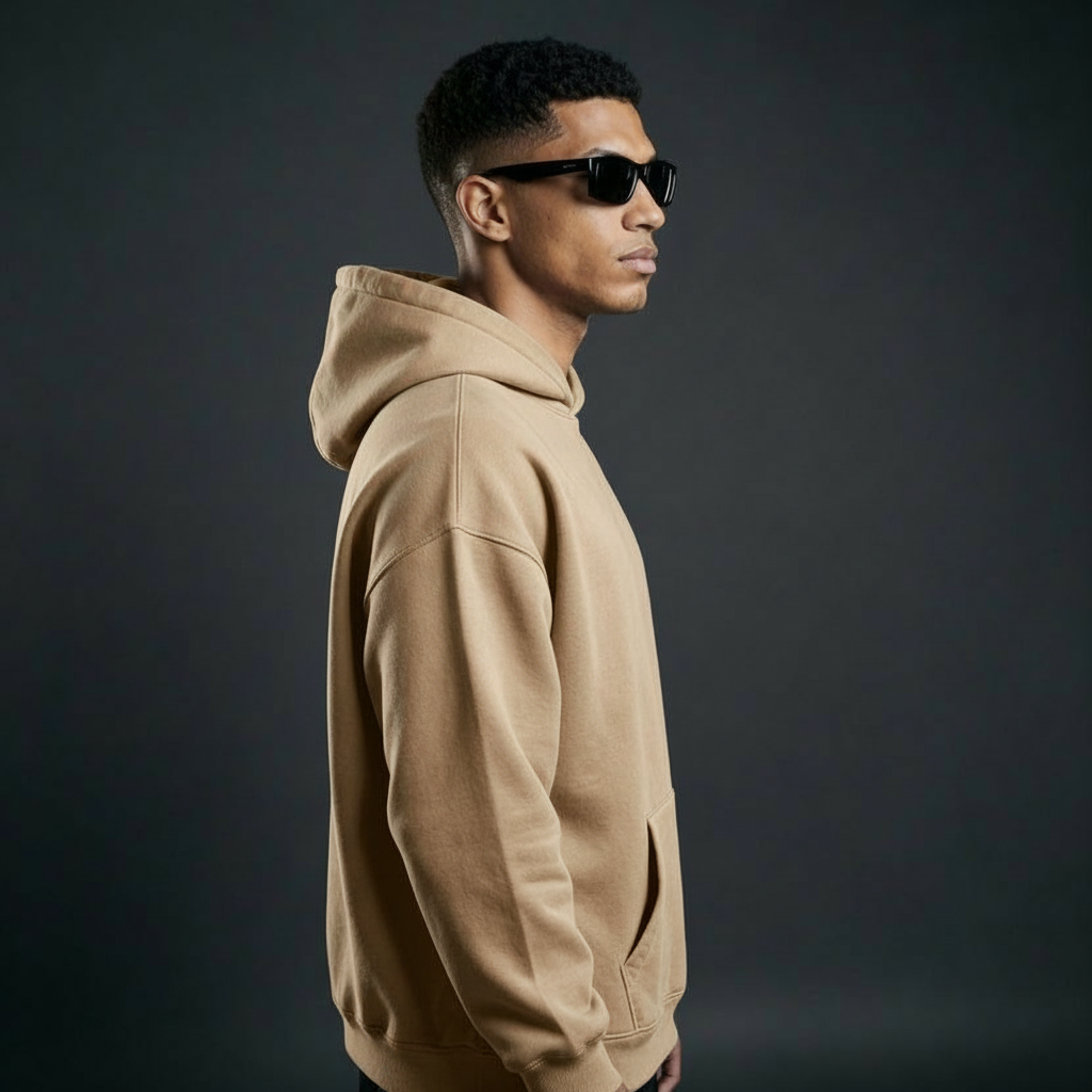 Bare Code Beige Oversize Hoodie