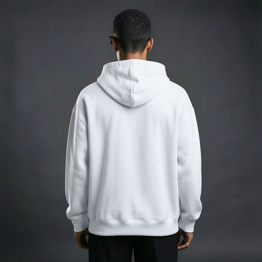 Bare Code Classic White Oversize Hoodie