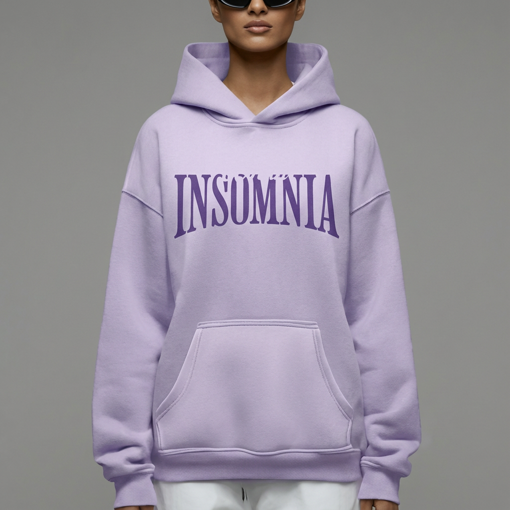 The "Insomnia" Oversized Lavender Hoodie