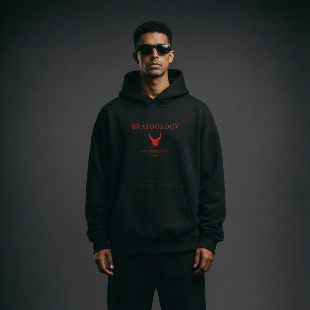 BRATOOLOGY / GONE DARK' Devil Skull Hoodie