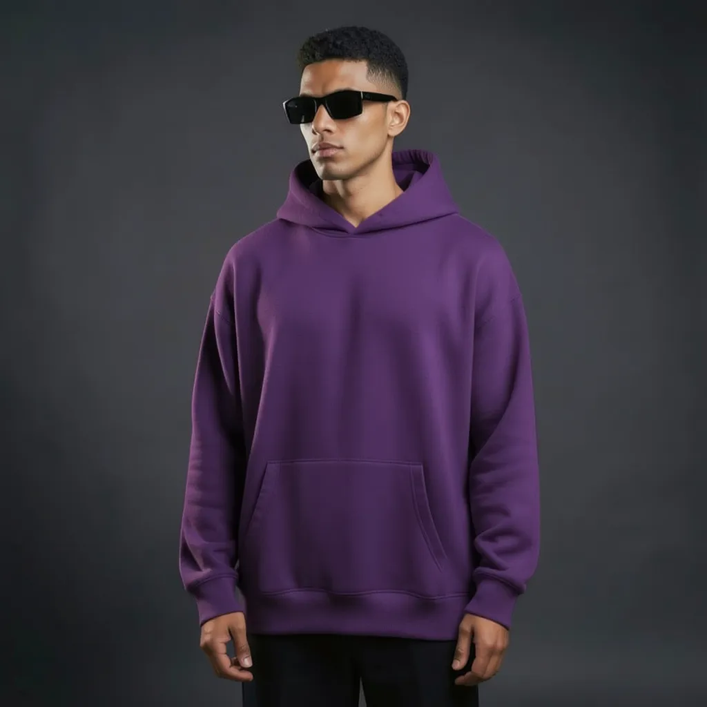 Bare Code Royal Purple Oversize Hoodie