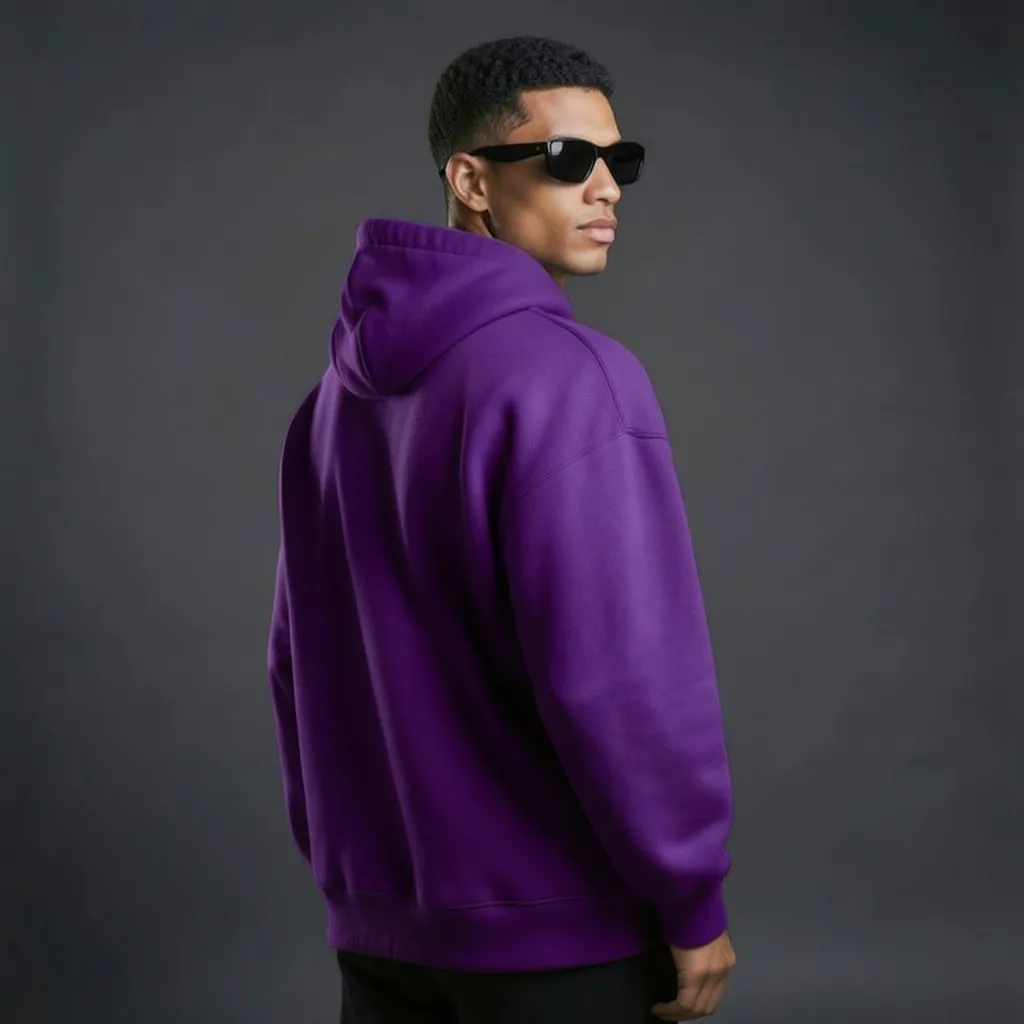 Bare Code Royal Purple Oversize Hoodie