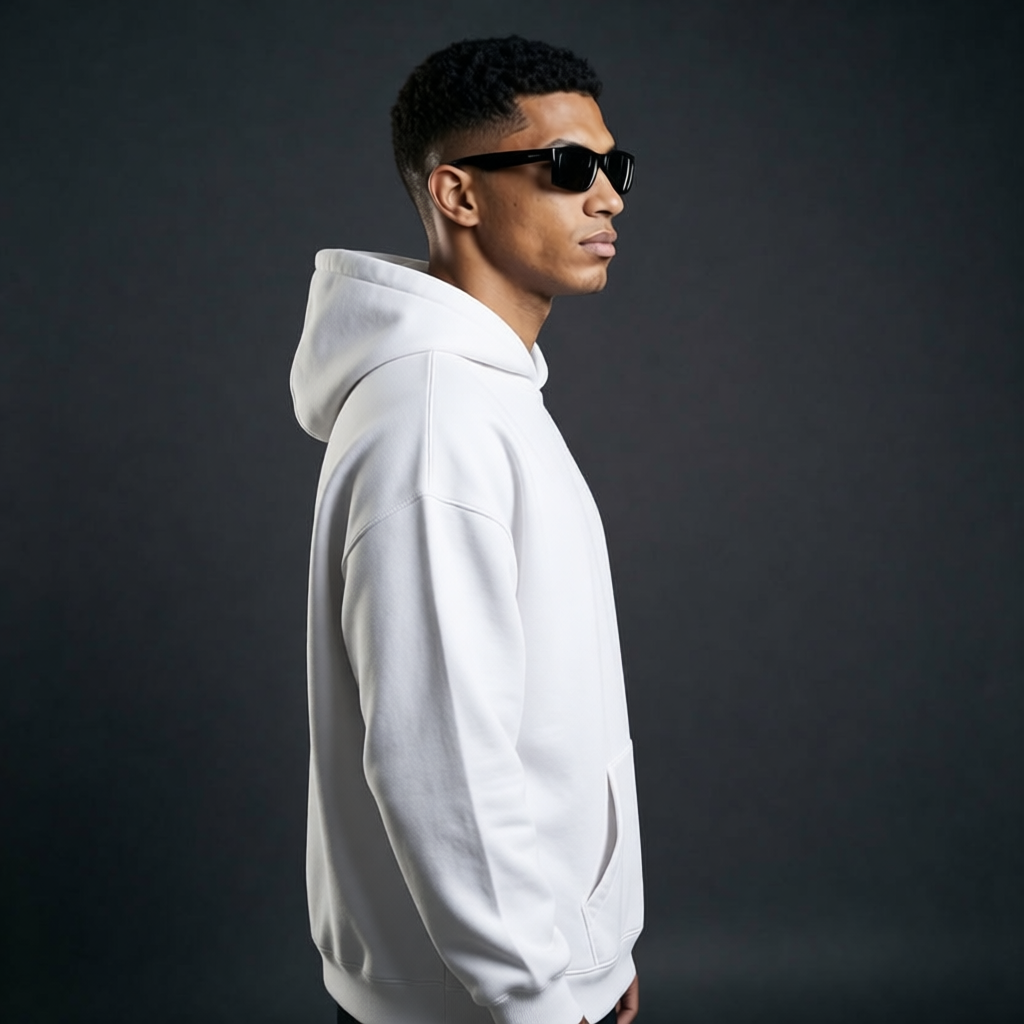 Bare Code Classic White Oversize Hoodie