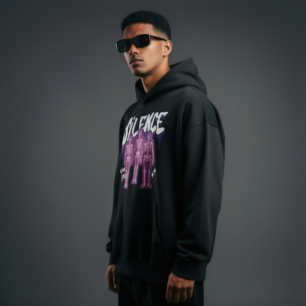 The "Silence Never Lonely" Oversized Hoodie