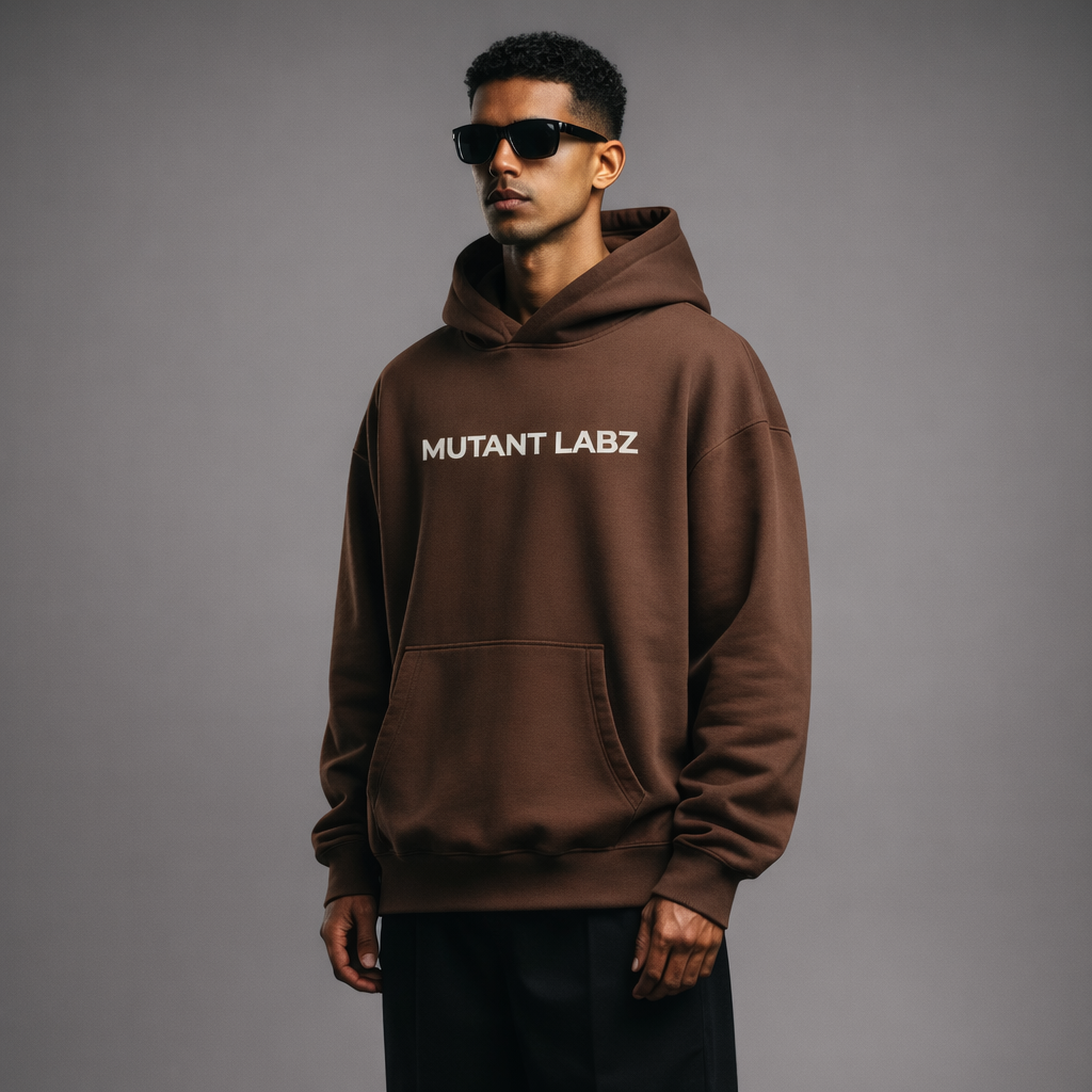 Get Back Up Oversized Chocolate Brown Hoodie
