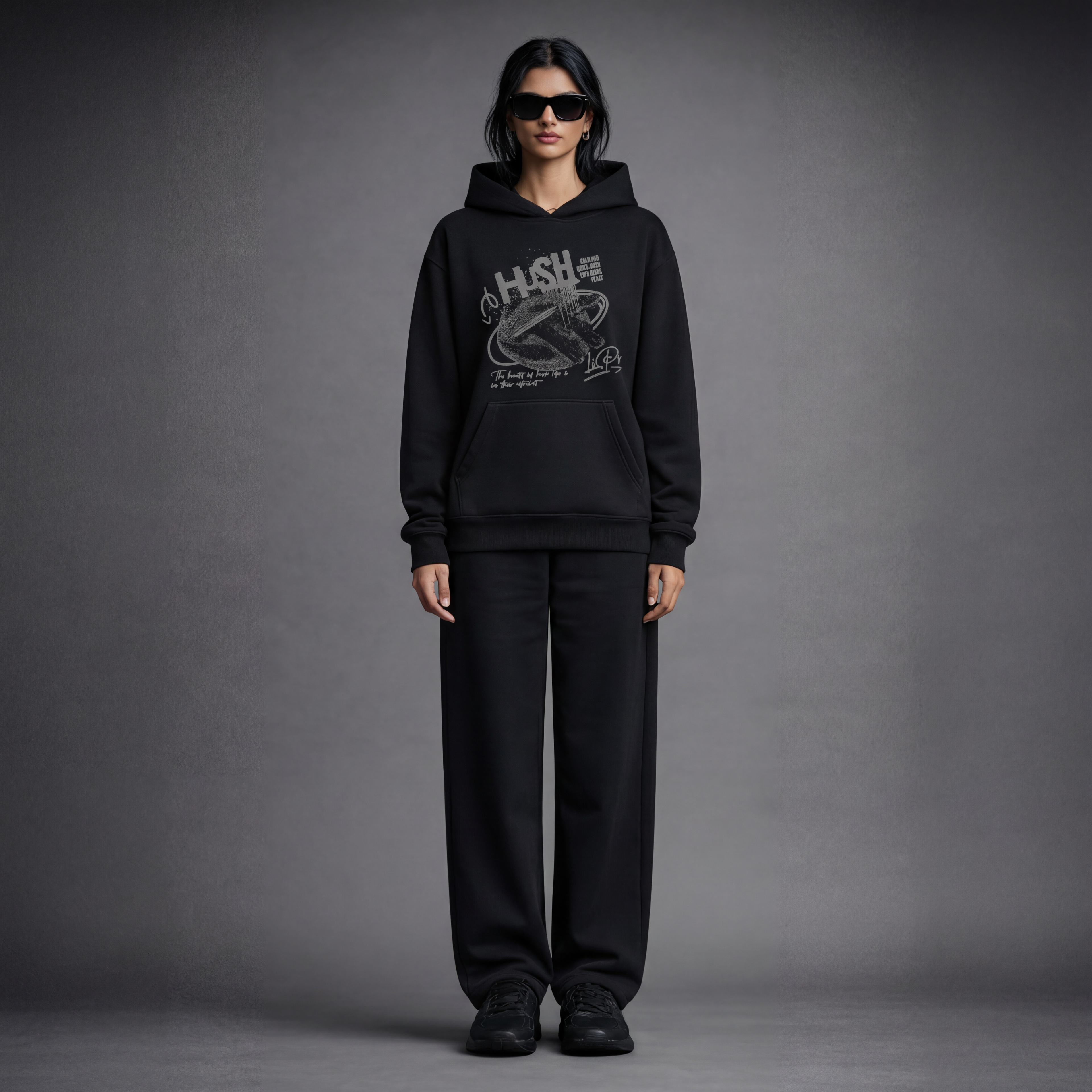 HUSH Lips Graphic Hoodie