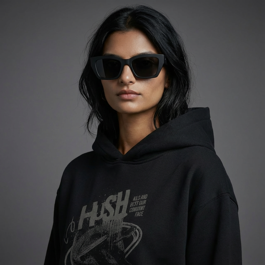 HUSH Lips Graphic Hoodie