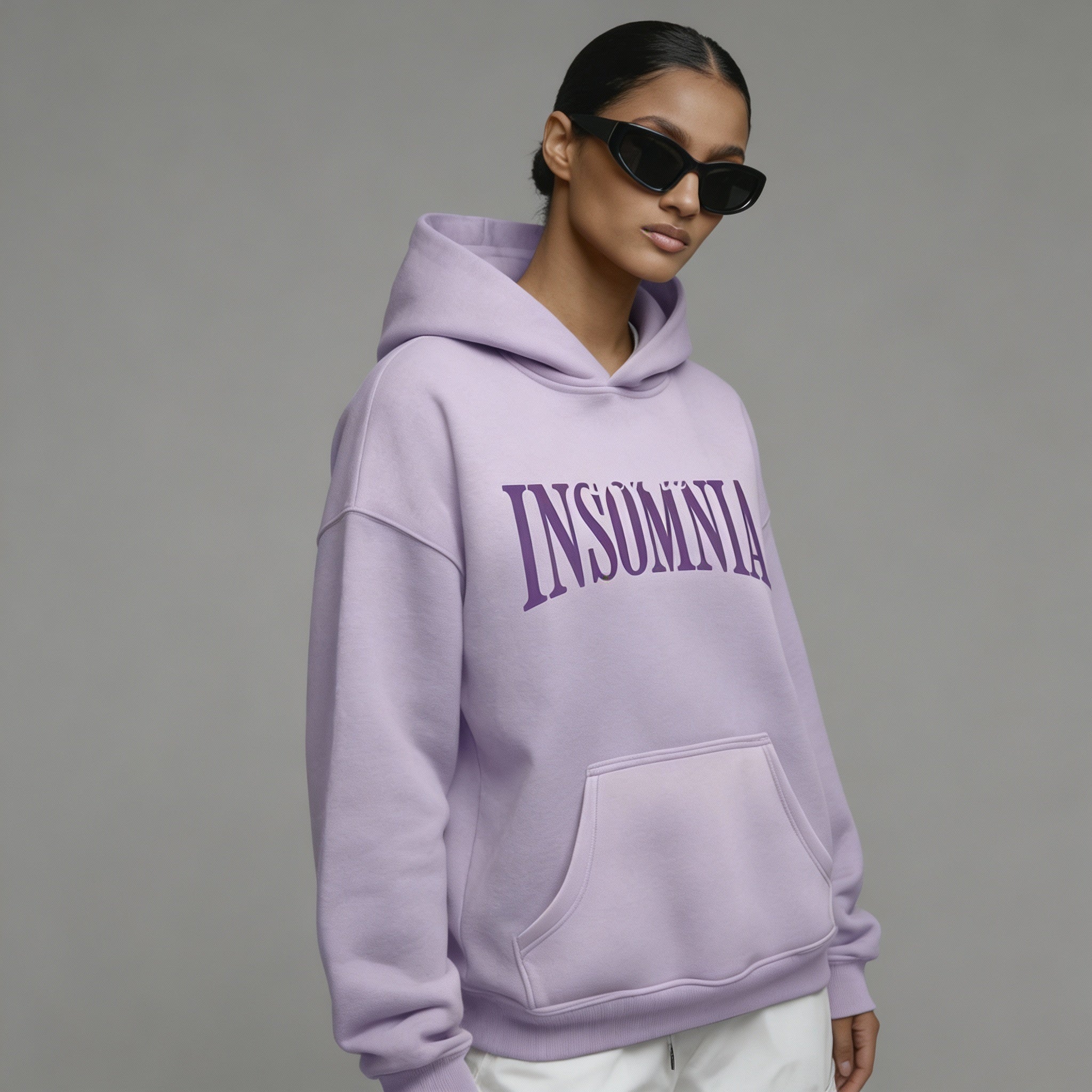 The "Insomnia" Oversized Lavender Hoodie