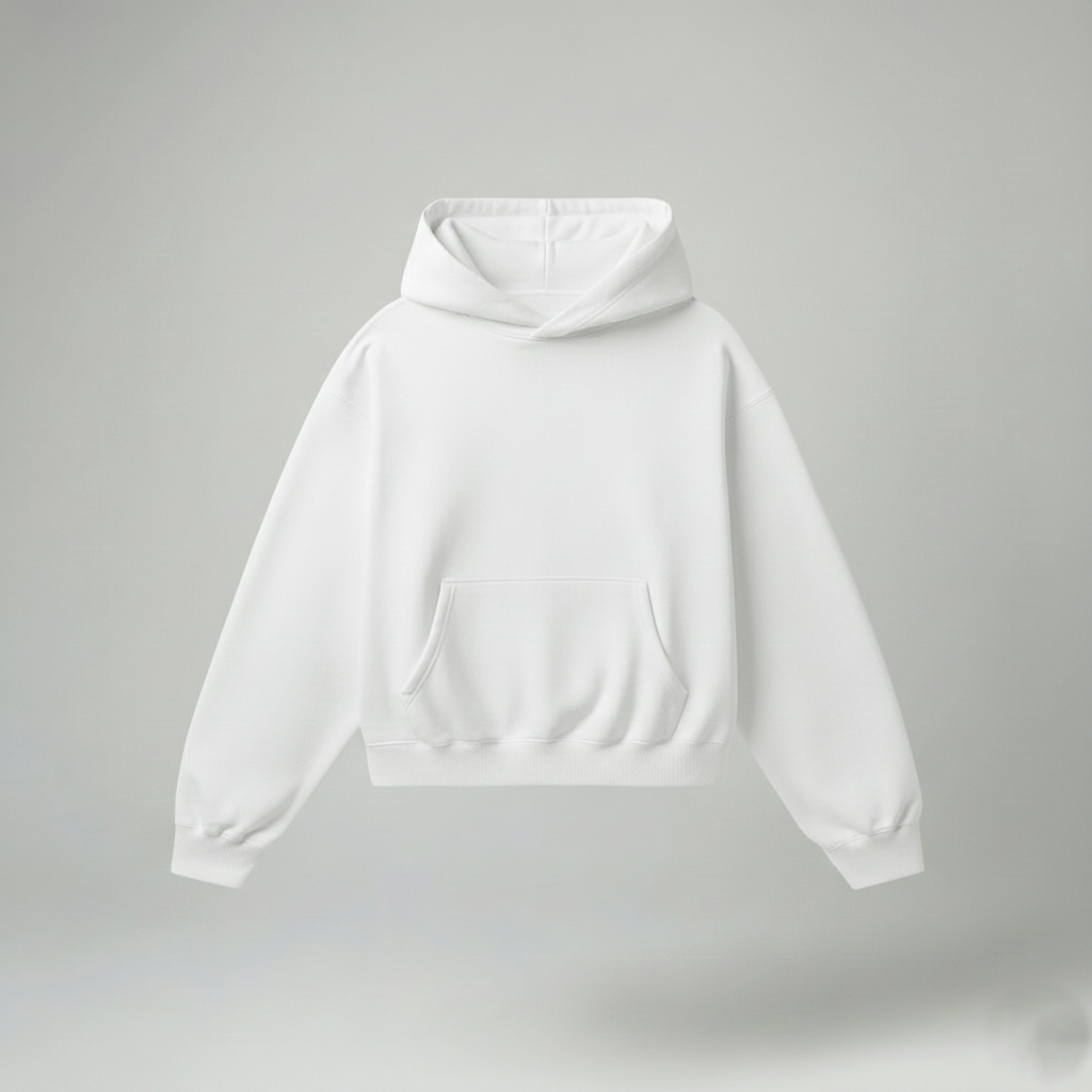 Bare Code Classic White Oversize Hoodie