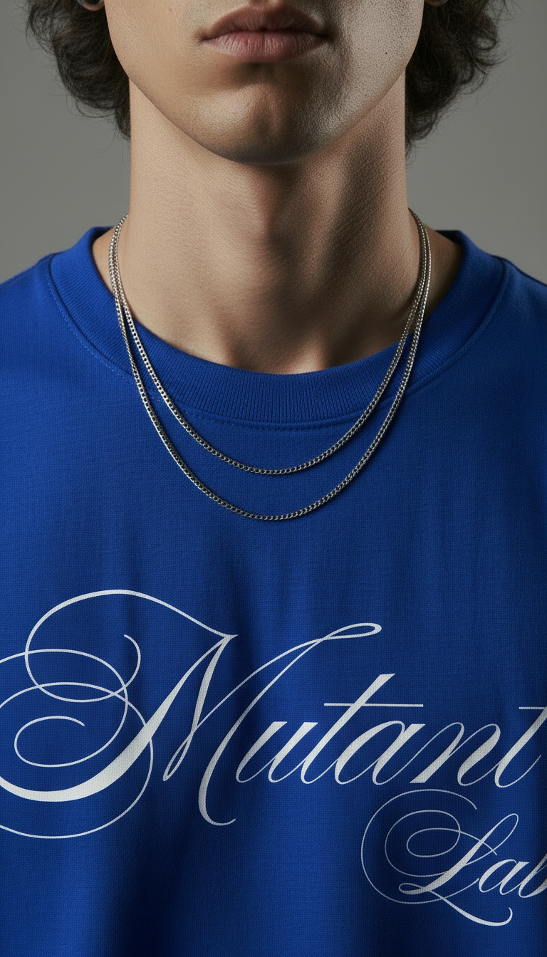 Royal Blue Oversized T-Shirt – Signature Script