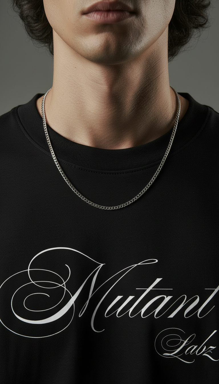 Black Oversized T-Shirt – Signature Script Edition