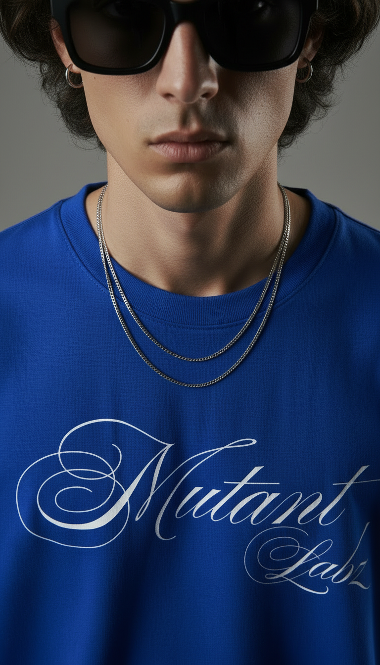 Royal Blue Oversized T-Shirt – Signature Script